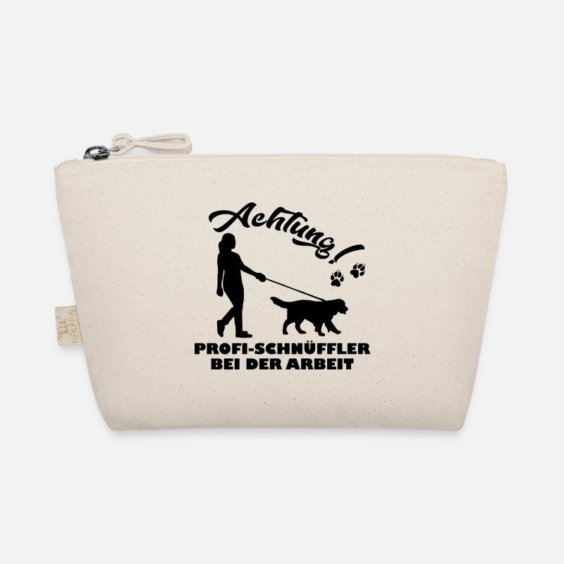Achtung Profi Schnüffler Geschenk Mantrailing - Bio-Täschchen - Natur