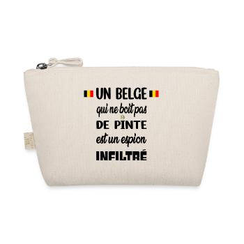 Un belge qui ne boit pas de pinte t-shirt - Trousse biologique - nature - Devant