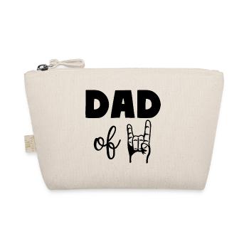 DAD OF TWO Rock 'n' Roll Metal Vater Männer - Bio-Täschchen - Natur - Vorne