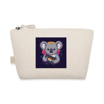 Funny Koala with VHS - 80s Vibes - Organic Pouch - nature - Front
