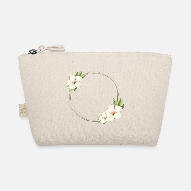 Floral circle customizable Organic Pouch
