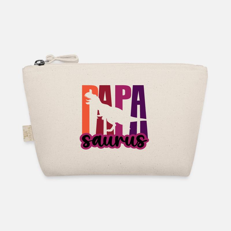 Papasaurus Vatertag Dinosaurier T-Rex Geschenkidee Bio-Täschchen