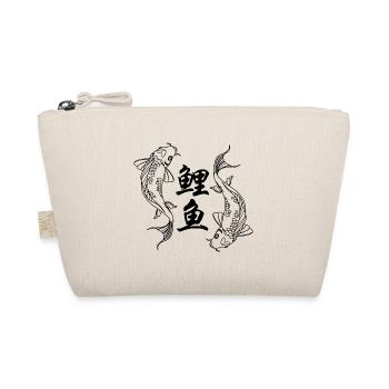 Logo noir de 2 Carpes Koi & Caractères Chinois 鲤鱼 - Trousse biologique - nature - Devant