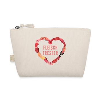 Fleisch Fresser Design Meat Fisch Wurst Herz - Bio-Täschchen - Natur - Vorne