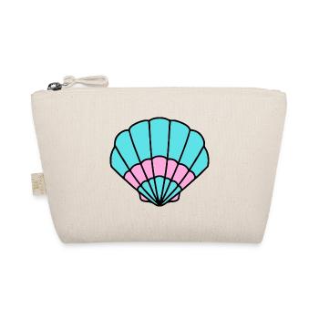 Shell turquoise pink - maritim Comic-Design - Organic Pouch - nature - Front