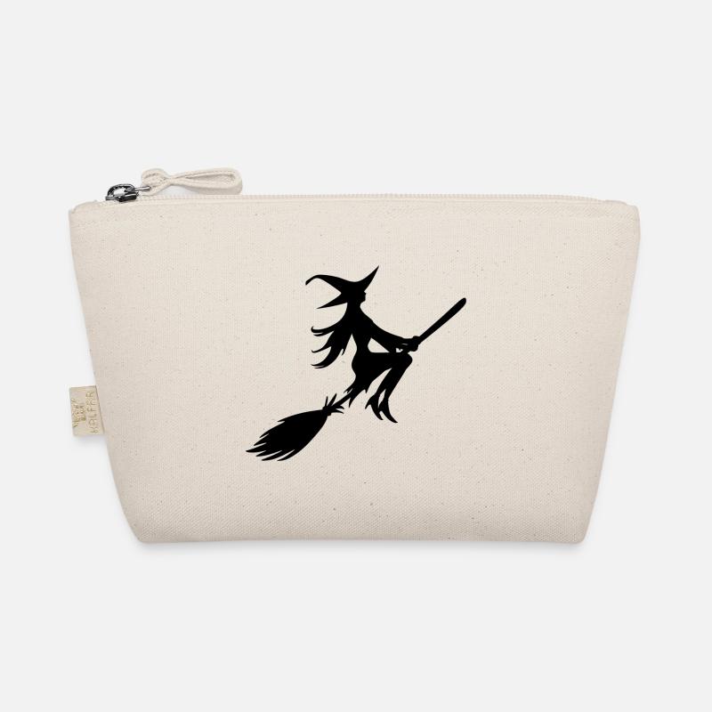 Sorcière sur un balai Sorcière avec un balai Trousse biologique