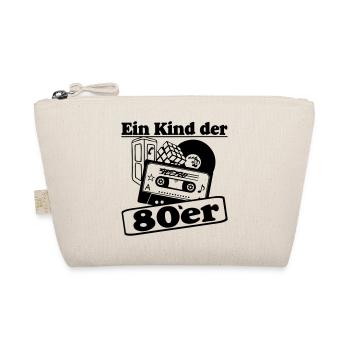 80er Party,Fun Shirt, - Ein Kind der 80er (25) - Bio-Täschchen - Natur - Vorne