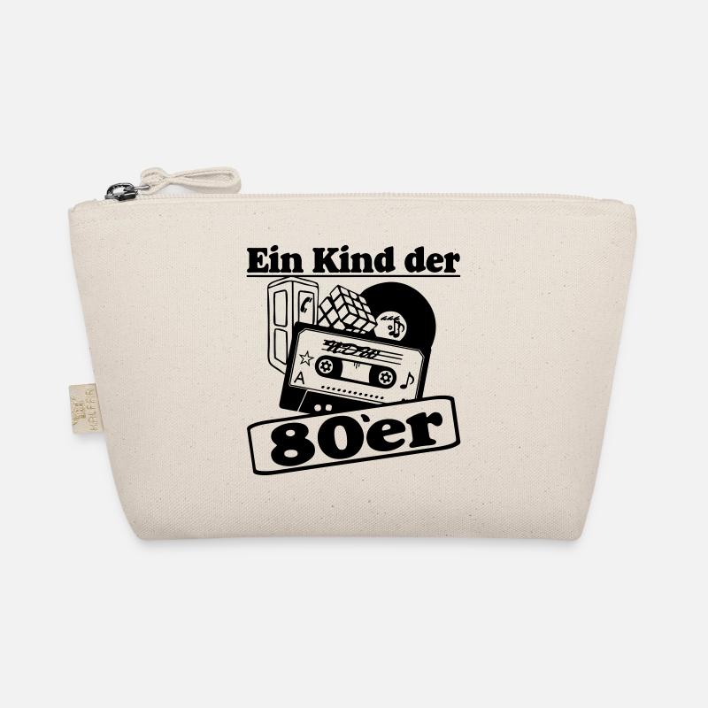 80er Party,Fun Shirt, - Ein Kind der 80er (25) - Bio-Täschchen - Natur