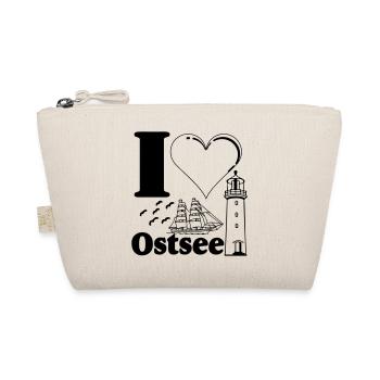 Ostsee , I Love Ostsee, Meer , Leuchturm ...(25) - Bio-Täschchen - Natur - Vorne