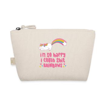 I'm so happy I could shit rainbows - Organic Pouch - nature - Front