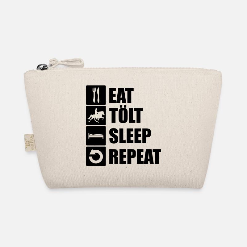 eat tölt sleep repeat - Bio-Täschchen - Natur