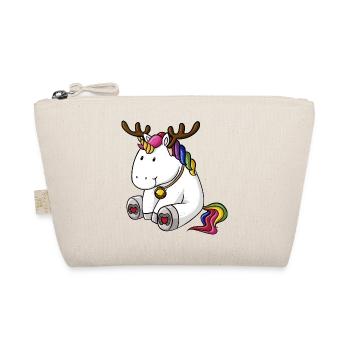 Weihnachts Einhorn - Bio-Täschchen - Natur - Vorne