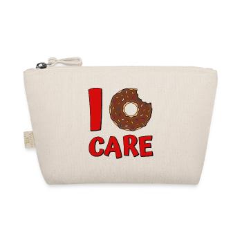 Donut disant I Care Donut en rouge - Trousse biologique - nature - Devant
