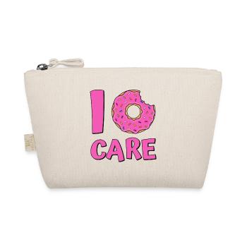Donut saying I donut care donuts sweets pink - Organic Pouch - nature - Front