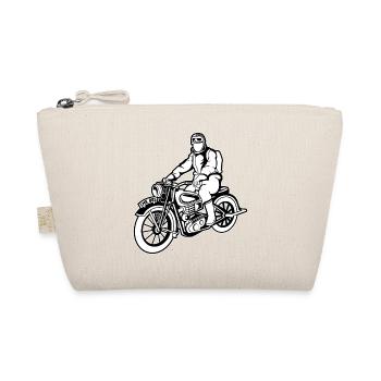 Chopper / Motorcycle 04_schwarz white - Organic Pouch - nature - Front