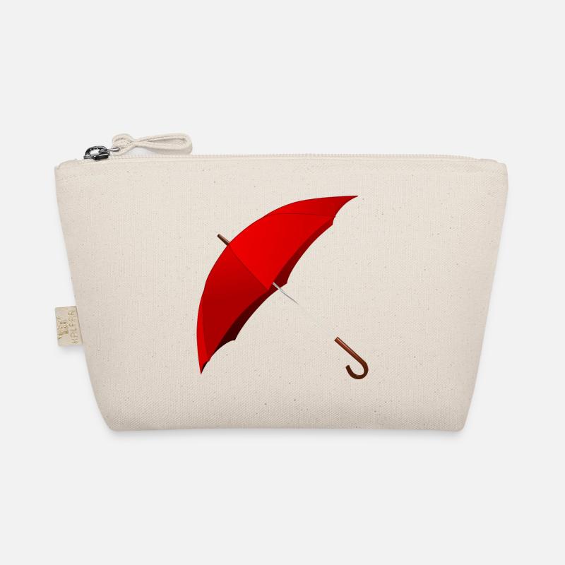 Red umbrella stretched. Gift Organic Pouch