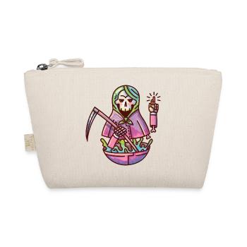 A babushka / matryoshka with skull and poison - Organic Pouch - nature - Front