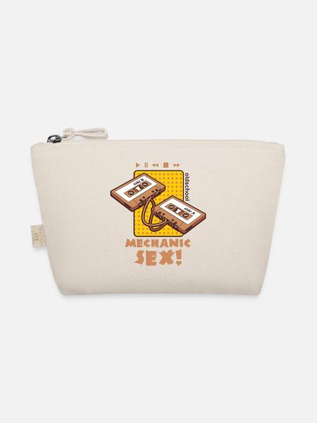 Mechanic sex, two cassettes are wound up. - Organic Pouch - nature - Front