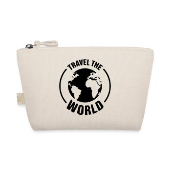 Travel the World Globetrotter gift - Organic Pouch - nature - Front