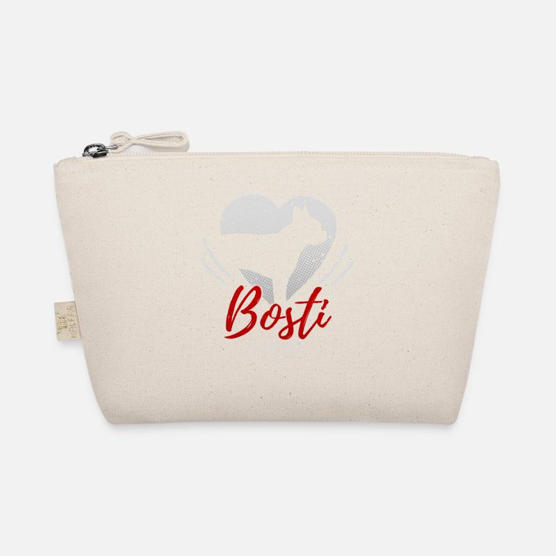 Boston Terrier mit Herz Bio-Täschchen