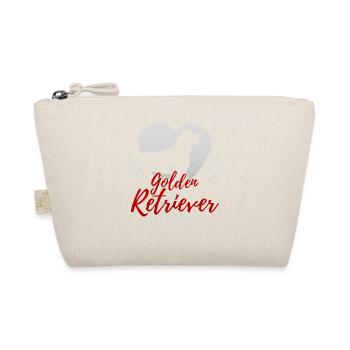 Golden Retriever Liebe mit Herz - Bio-Täschchen - Natur - Vorne