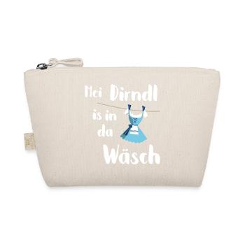 Dirndl is in da Wäsch bayrisches Wiesn Geschenk - Bio-Täschchen - Natur - Vorne