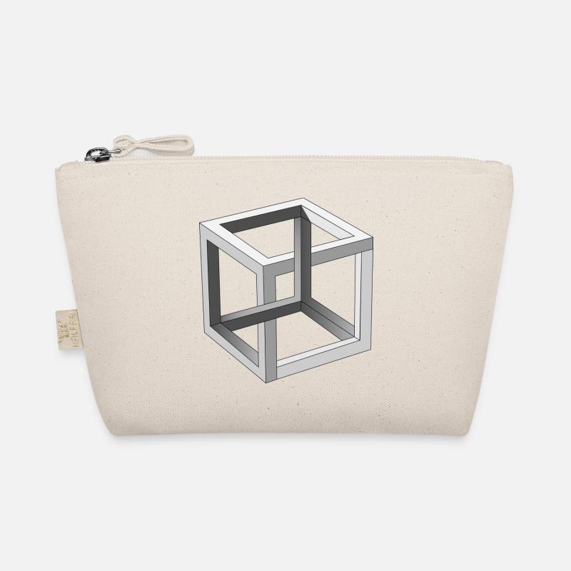 Cube optical illusion Organic Pouch