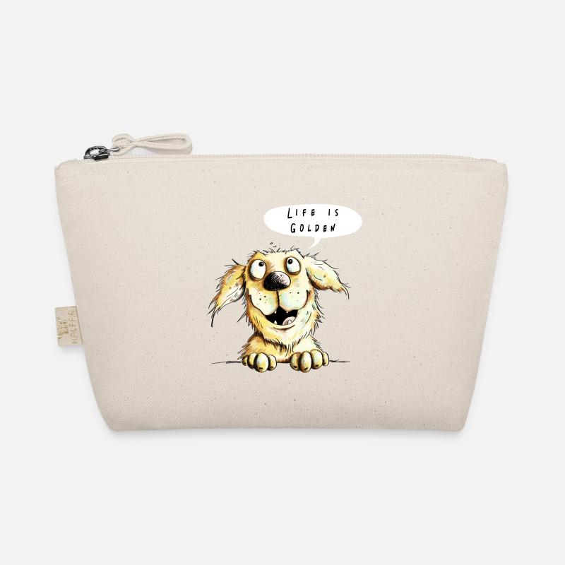 Life Is Golden Retriever - Hund Comic - Bio-Täschchen - Natur