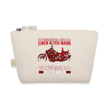 Opa Vater Motorrad Geschenk Alter Mann Motorcycle - Bio-Täschchen - Natur - Vorne