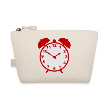 Classic alarm clock with red frame - Organic Pouch - nature - Front