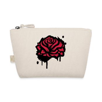 Abstrakte Rote Rose Minimalistische Floral Grafik - Bio-Täschchen - Natur - Vorne