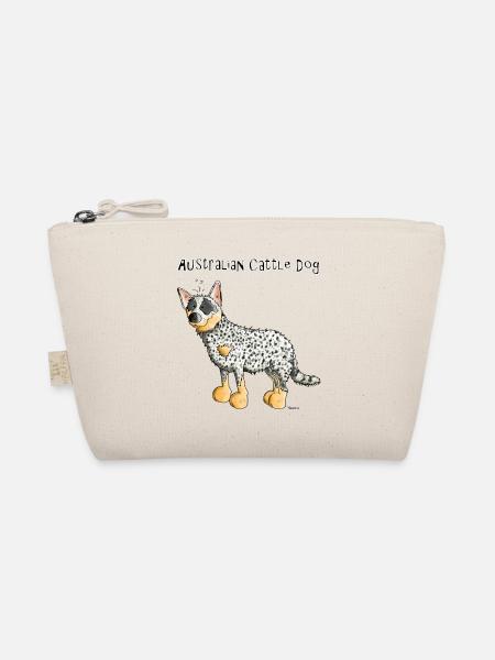 Glücklicher Australian Cattle Dog - Hund - Bio-Täschchen - Natur