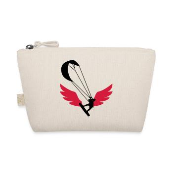 Kitesurfen / Kitesurfer / Kiteboarden / Kitesurf - Bio-Täschchen - Natur - Vorne