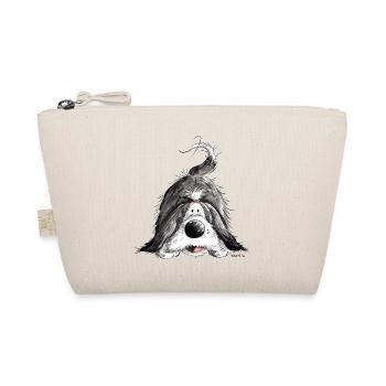 Fröhlicher Bearded Collie - Bio-Täschchen - Natur - Vorne