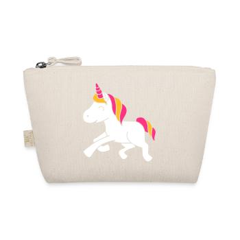 Glückliches Baby Einhorn - Happy Baby Unicorn - Organic Pouch - nature - Front