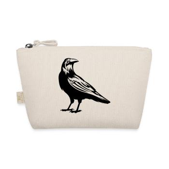 beautiful raven in black - Organic Pouch - nature - Front