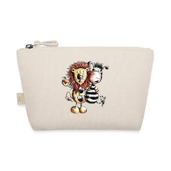 Löwe und Zebra - Löwen - Zebras - Comic - Geschenk - Bio-Täschchen - Natur - Vorne