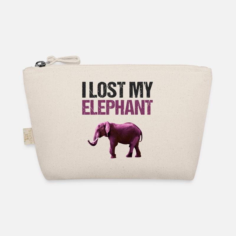 Éléphant rose mignon avec des lettres cool Trousse biologique