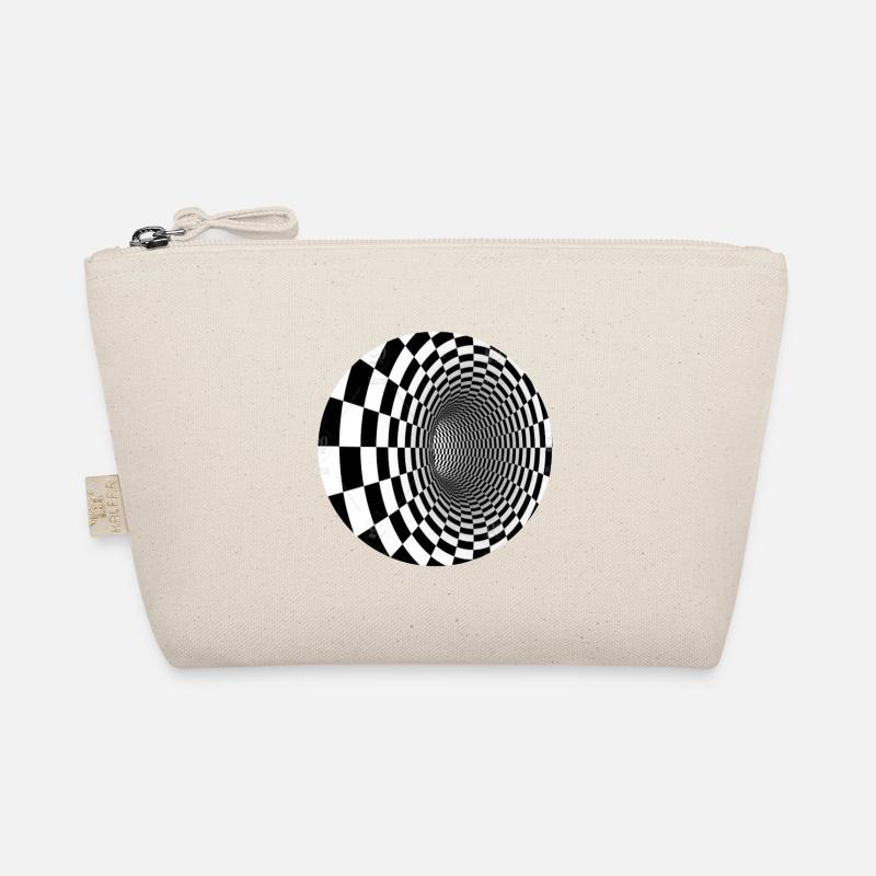 Black and White Illusion Tunnel - Organic Pouch - nature