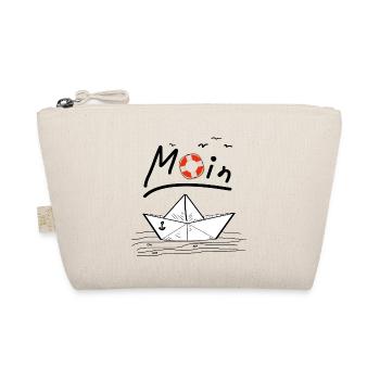 Moin Papierboot Möwe Rettungsring Fisch Nord Anker - Bio-Täschchen - Natur - Vorne