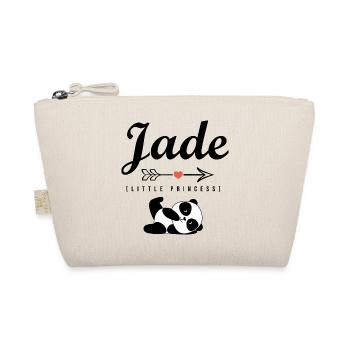 Prénom Jade t-shirt personnalisé cadeau noel - Trousse biologique - nature - Devant