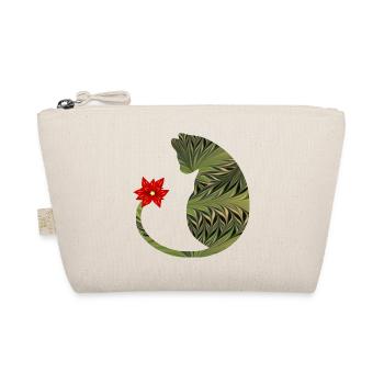 cat with flower e 101 - Organic Pouch - nature - Front