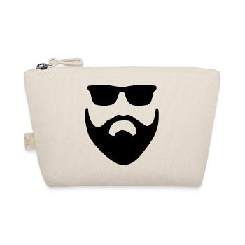 Beard Men Gift Gift Idea - Organic Pouch - nature - Front