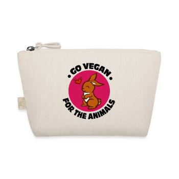 Vegan / Vegan / For the animals / Girlie - Organic Pouch - nature - Front