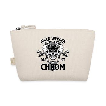 BIker werden nicht grau, das ist chrom | Motorrad - Bio-Täschchen - Natur - Vorne