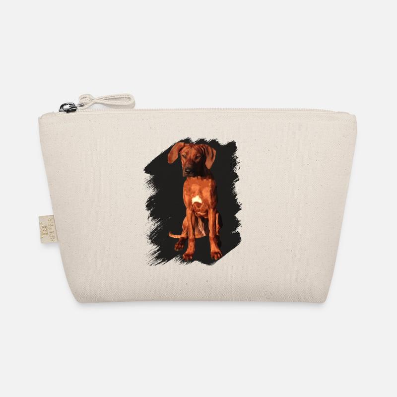 Rhodesian Ridgeback auf schwarzem Hintergrund Bio-Täschchen