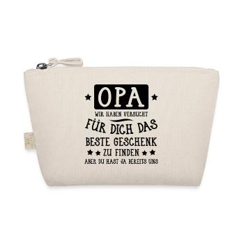 Opa... für dich das beste Geschenk... - Bio-Täschchen - Natur - Vorne