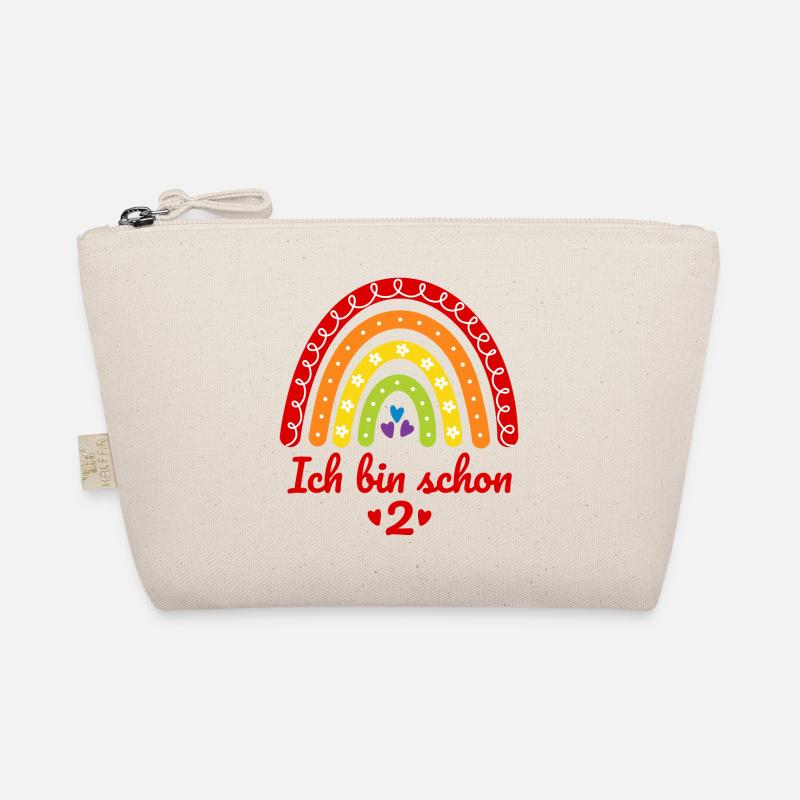 2. Geburtstag Mädchen Regenbogen Ich bin schon 2 Bio-Täschchen