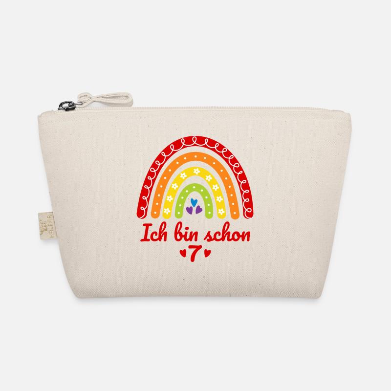 7. Geburtstag Mädchen Regenbogen Ich bin schon 7 Bio-Täschchen
