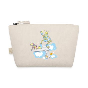 robot dog surfing - Organic Pouch - nature - Front